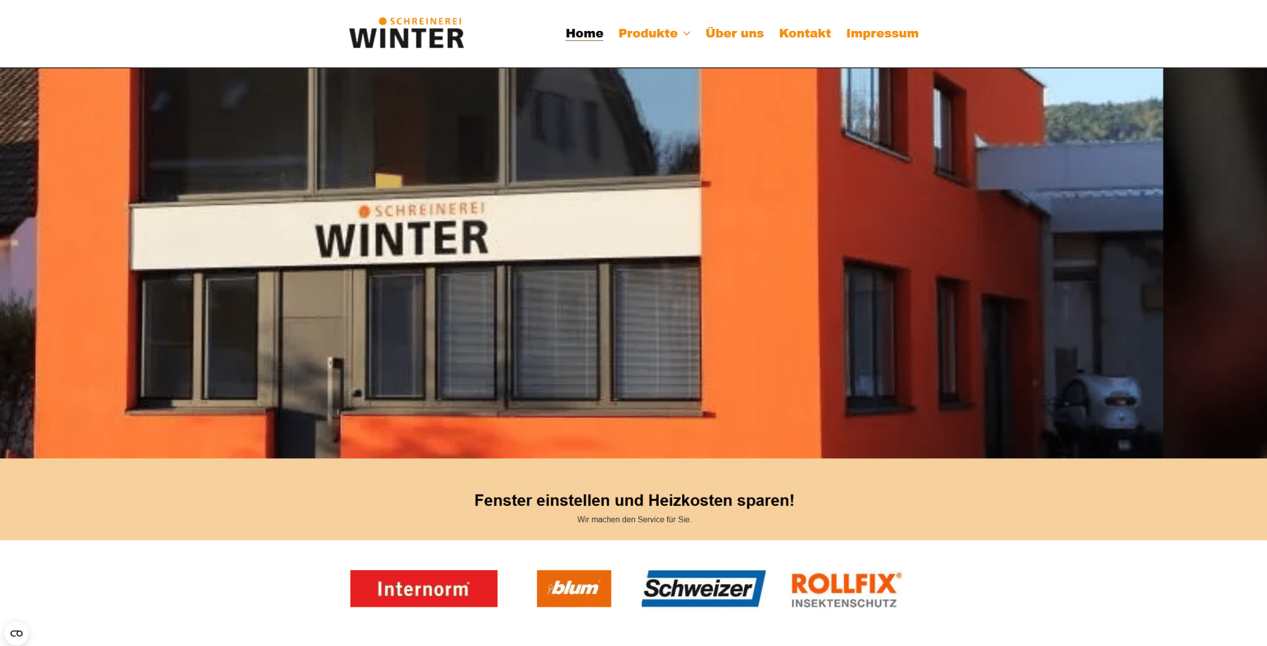 Bild von der alten Website